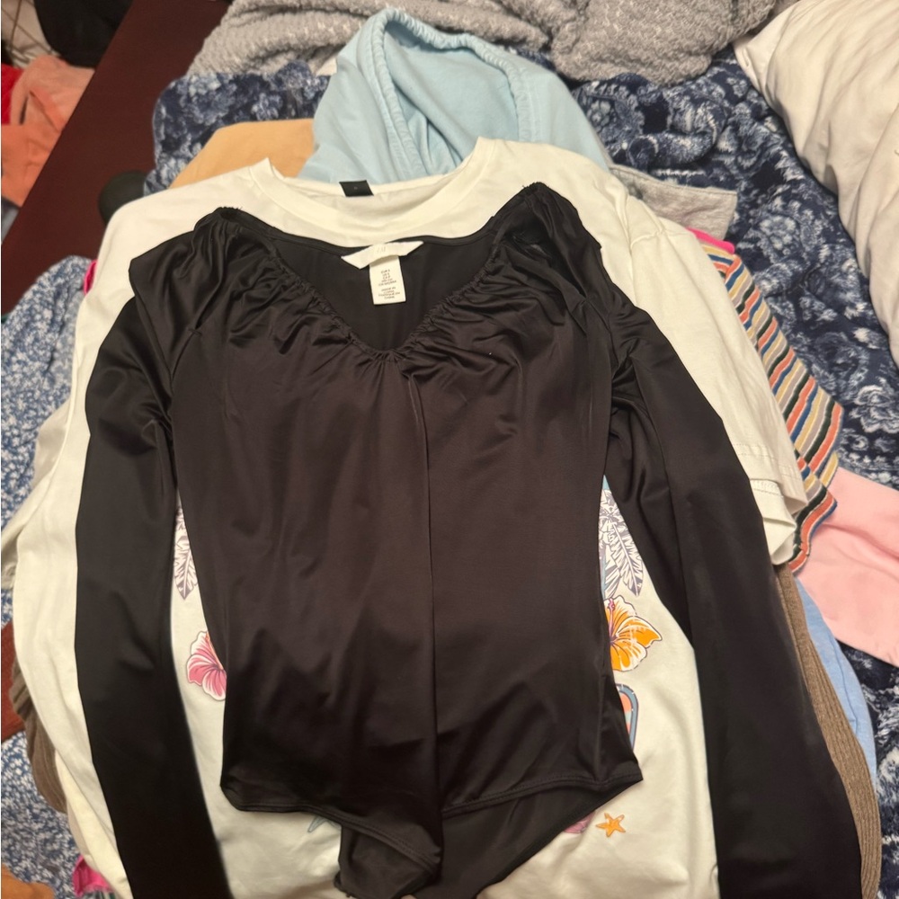 Black Long Sleeve Bodysuit